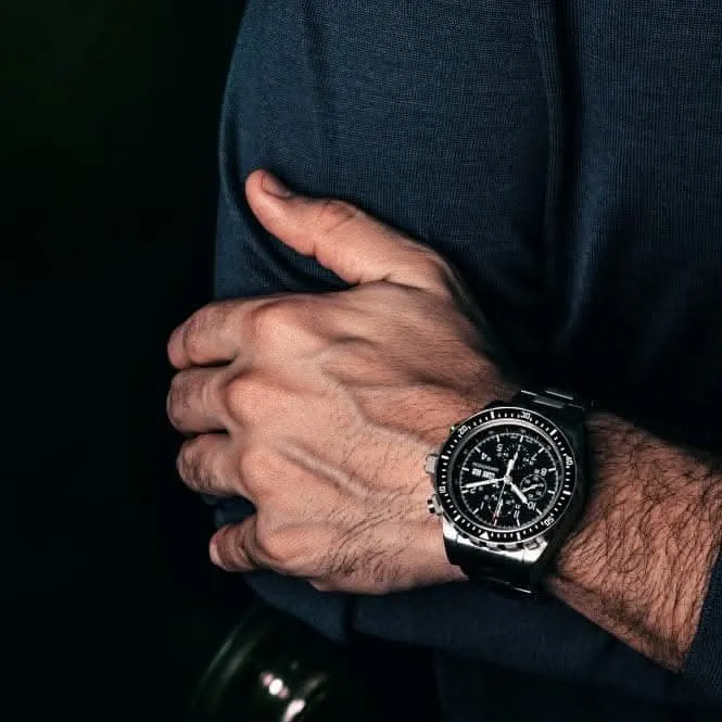 Montre automatique chronographe plongeur pilote Jumbo 46mm (CSAR) en acier inoxydable