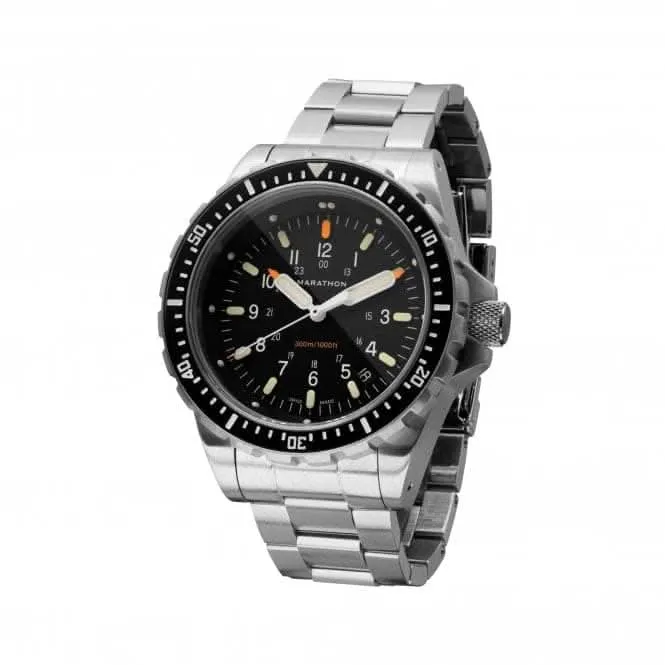 Montre en acier inoxydable plongeur Jumbo 46mm Quartz (JSAR)