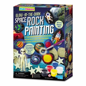 4M - KidzMaker Glow In the Dark Space Rock Painting