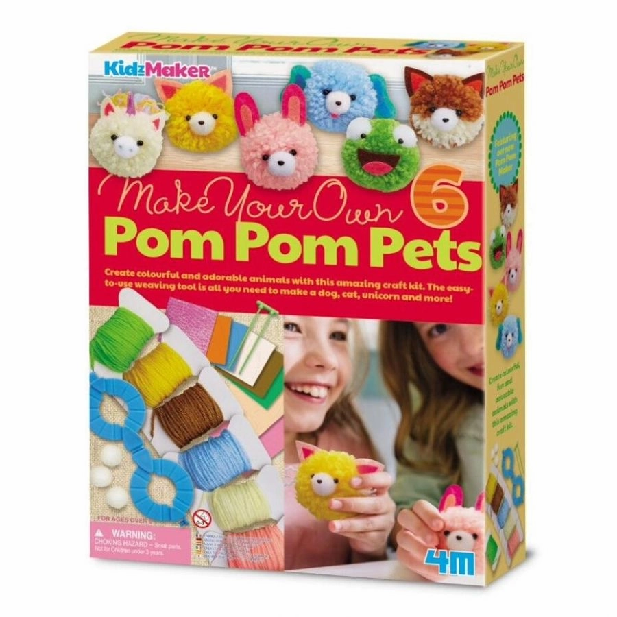 4M - KidzMaker Make Your Own Pom Pom Craft Kit