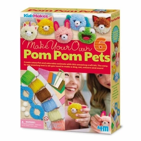 4M - KidzMaker Make Your Own Pom Pom Craft Kit
