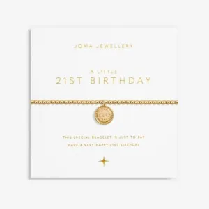 Un petit bracelet extensible plaqué or de 17,5 cm pour un 21e anniversaire 6988 Joma Jewellery