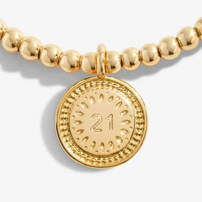 Un petit bracelet extensible plaqué or de 17,5 cm pour un 21e anniversaire 6988 Joma Jewellery