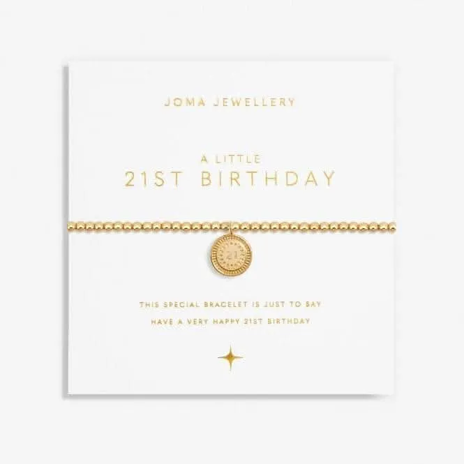 Un petit bracelet extensible plaqué or de 17,5 cm pour un 21e anniversaire 6988 Joma Jewellery