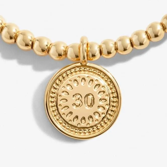 Un petit bracelet extensible plaqué or de 17,5 cm pour le 30e anniversaire 6989 Joma Jewellery
