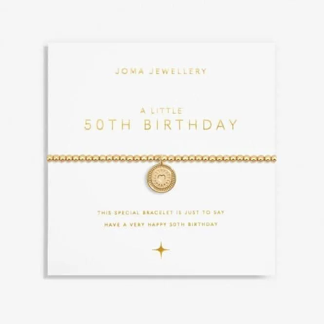Un petit bracelet extensible plaqué or de 17,5 cm pour le 50e anniversaire 6991 Joma Jewellery