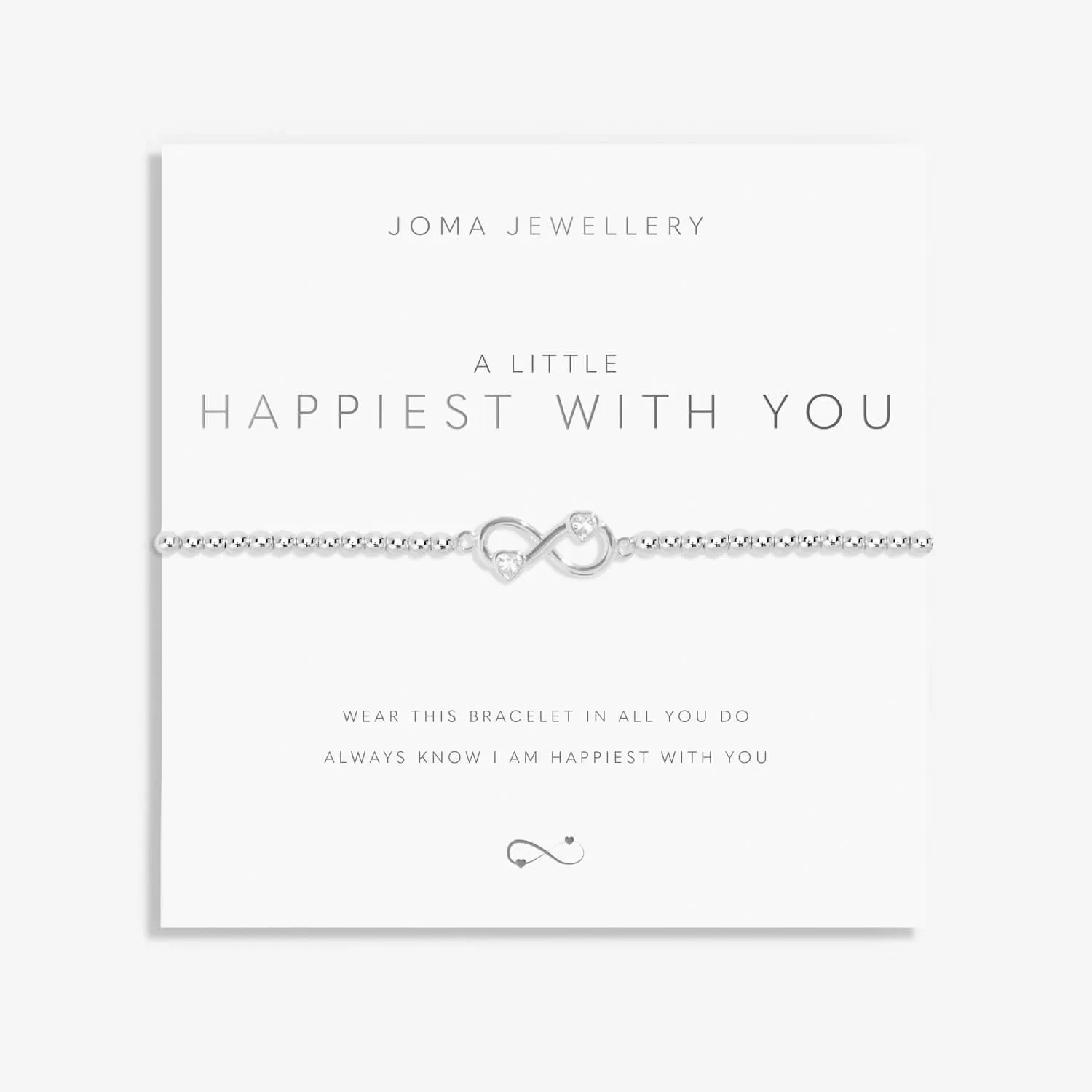Un Petit Plus Heureux Avec Toi Bracelet en Argenté 8156 Joma Jewellery
