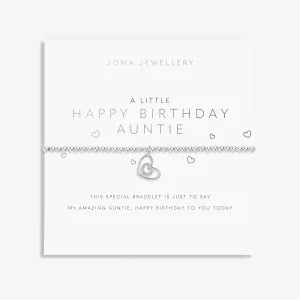 Un petit bracelet en argent plaqué joyeux anniversaire tante 7408 Joma Jewellery