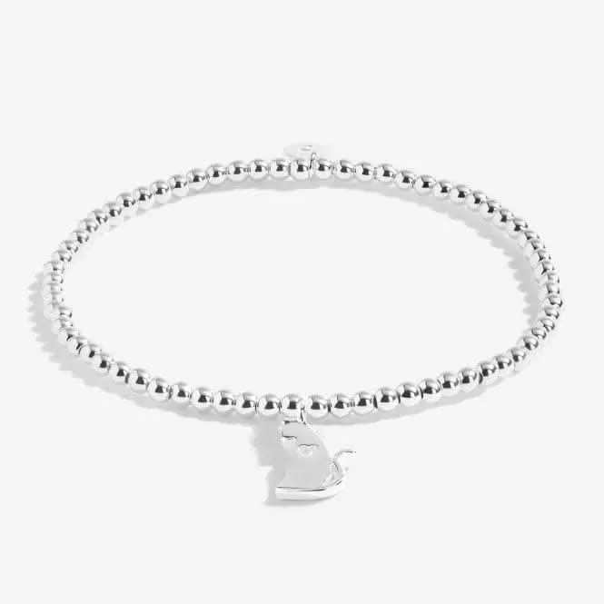Une Petite Vie Est Meilleure Avec Des Chats Bracelet Extensible Argenté 17,5cm 5218 Joma Jewellery