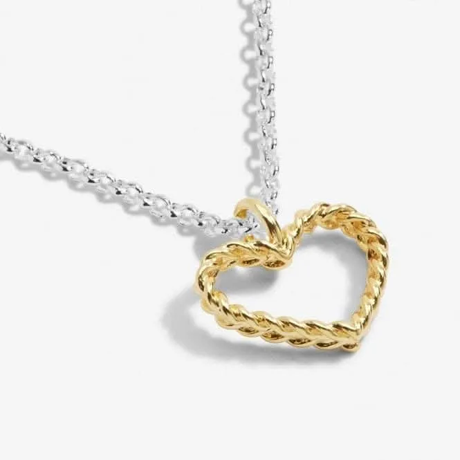 Un Petit Amour Force Collier Argenté Doré 46cm   5cm 6835 Joma Jewellery