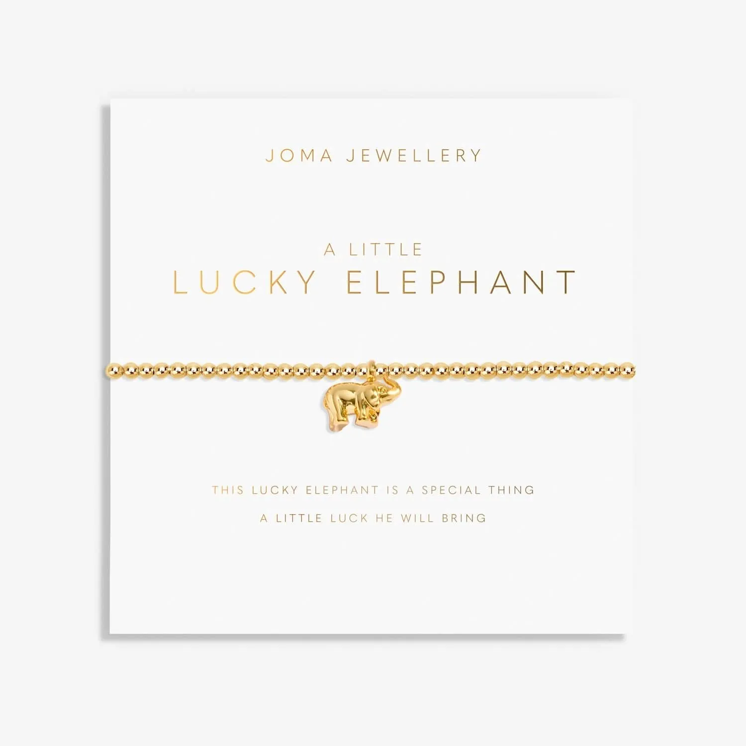 Bracelet en or plaqué Petit Éléphant Porte-Bonheur 8219 Joma Jewellery