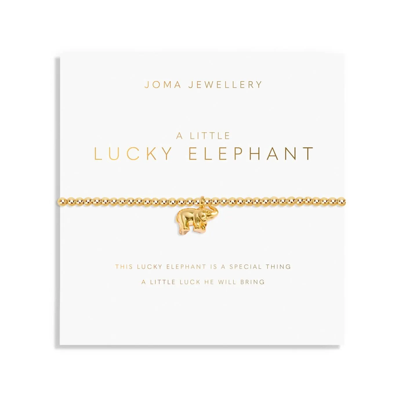 Bracelet en or plaqué Petit Éléphant Porte-Bonheur 8219 Joma Jewellery