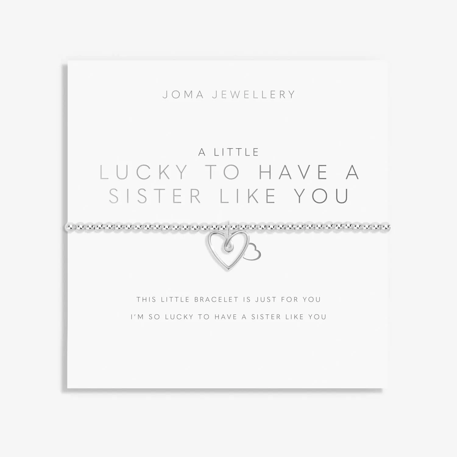 Bracelet en argent plaqué 8163 Joma Jewellery - Un peu de chance d'avoir une sœur comme toi