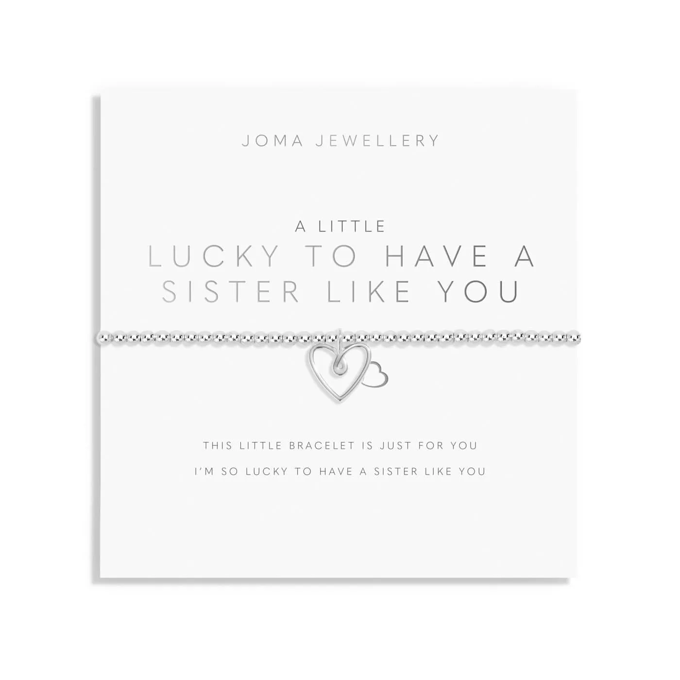 Bracelet en argent plaqué 8163 Joma Jewellery - Un peu de chance d'avoir une sœur comme toi