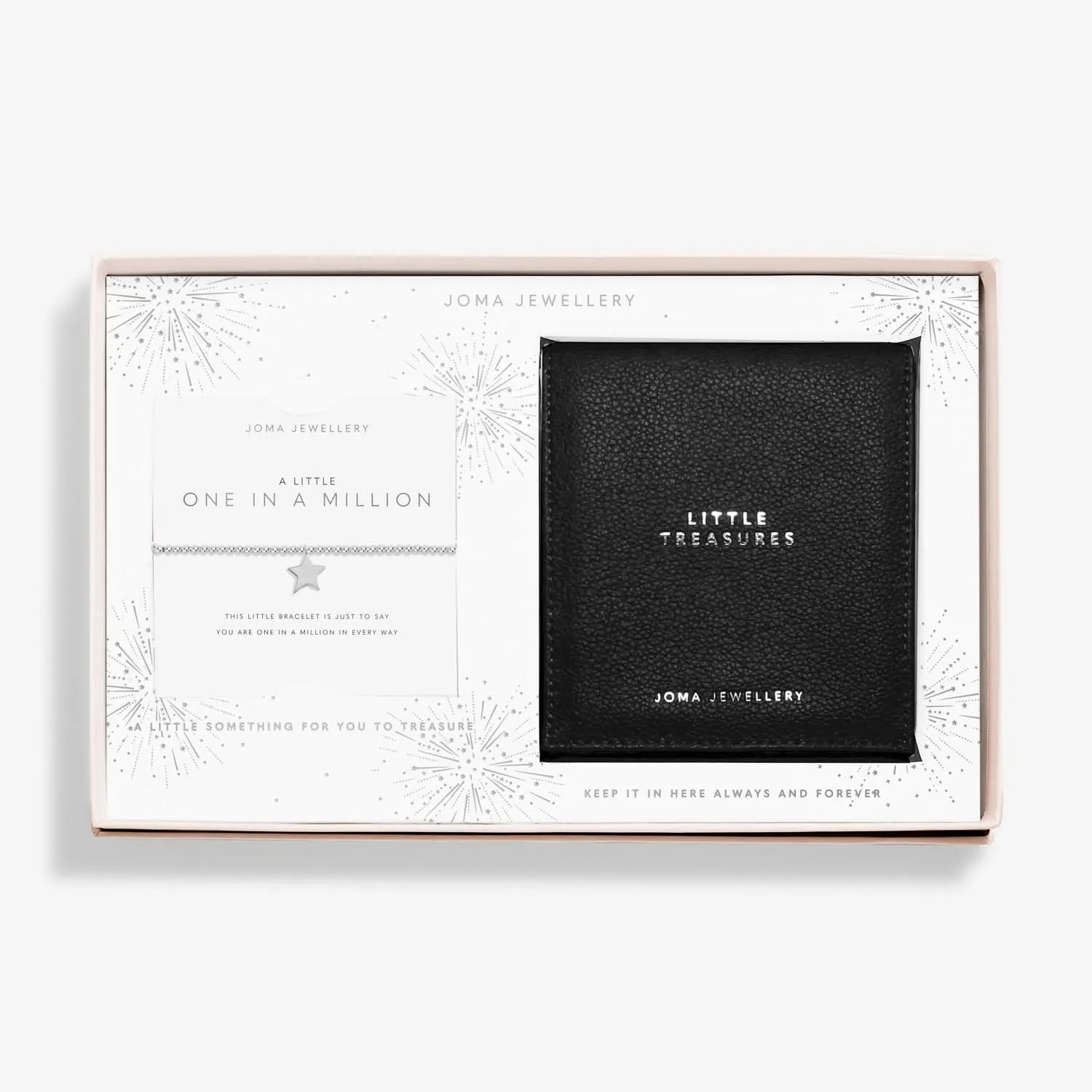Un Petit Coffret Cadeau Rouleau à Bijoux Un Million plaqué argent 8090 Joma Jewellery