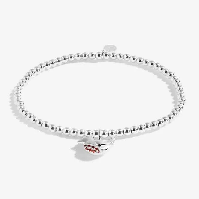 Un Petit Rouge-Gorge Apparaît Quand les Êtres Chers Sont Proches Bracelet Extensible Argenté 5228 Joma Jewellery