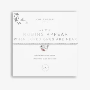 Un Petit Rouge-Gorge Apparaît Quand les Êtres Chers Sont Proches Bracelet Extensible Argenté 5228 Joma Jewellery