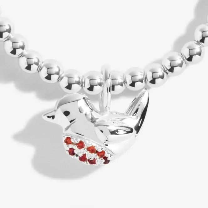 Un Petit Rouge-Gorge Apparaît Quand les Êtres Chers Sont Proches Bracelet Extensible Argenté 5228 Joma Jewellery