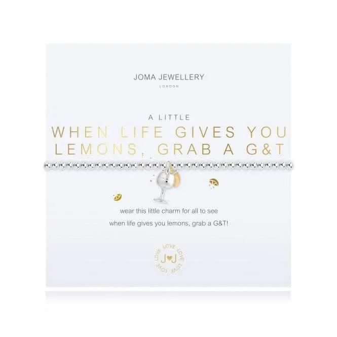 Un peu de Quand la vie vous donne des citrons, prenez un G&T Bracelet extensible argenté 17,5 cm 4350 Joma Jewellery