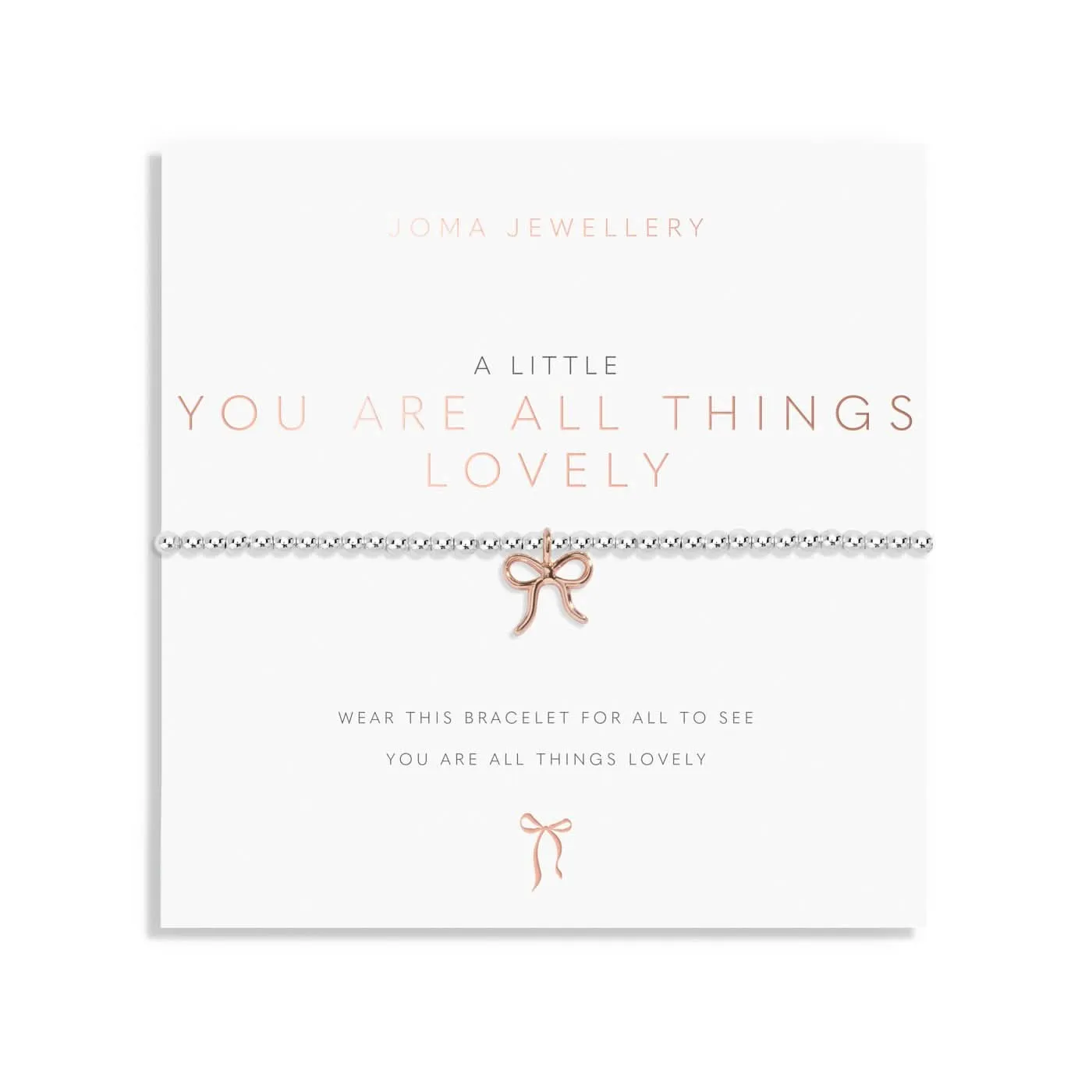 Un Petit Vous Êtes Toutes Choses Adorables Bracelet en Argent et Or Rose plaqué 8160 Joma Jewellery