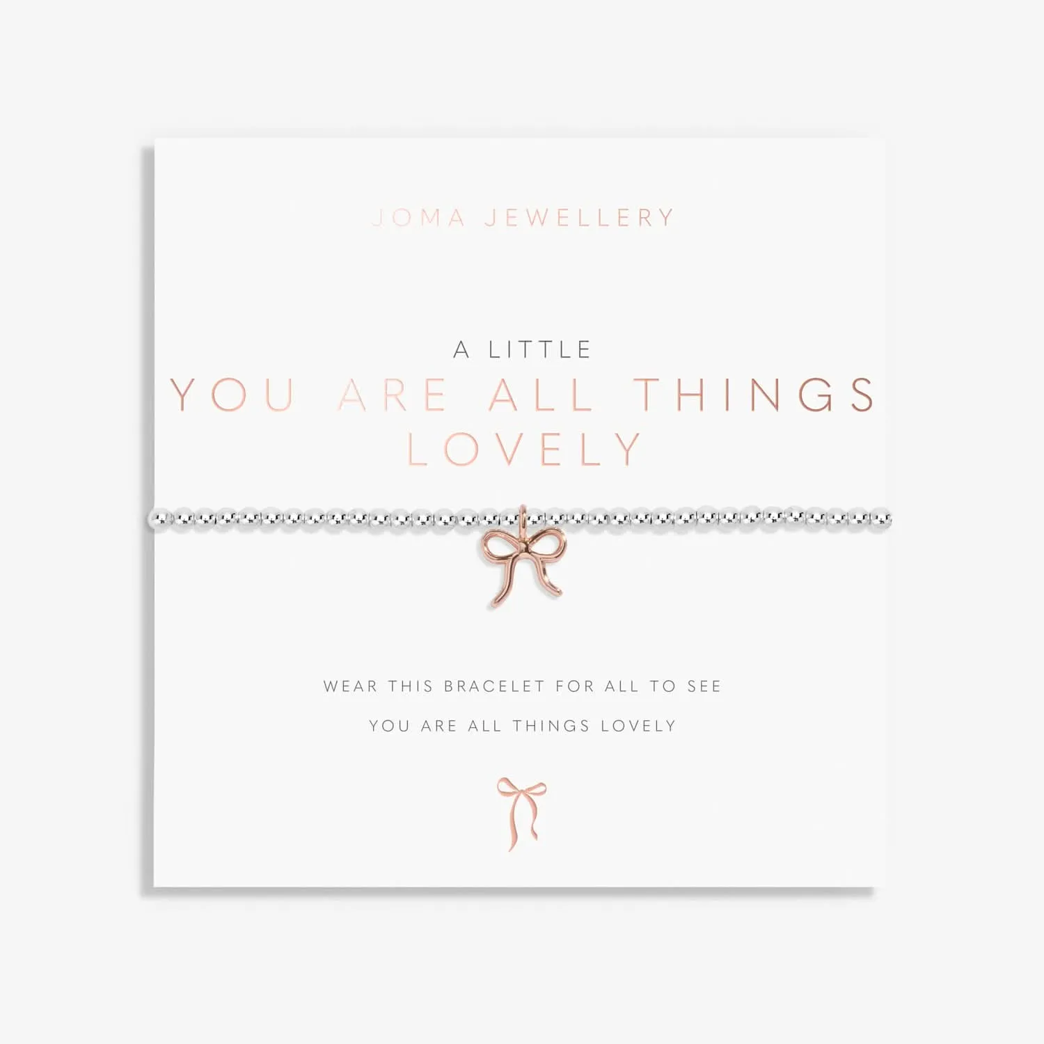 Un Petit Vous Êtes Toutes Choses Adorables Bracelet en Argent et Or Rose plaqué 8160 Joma Jewellery