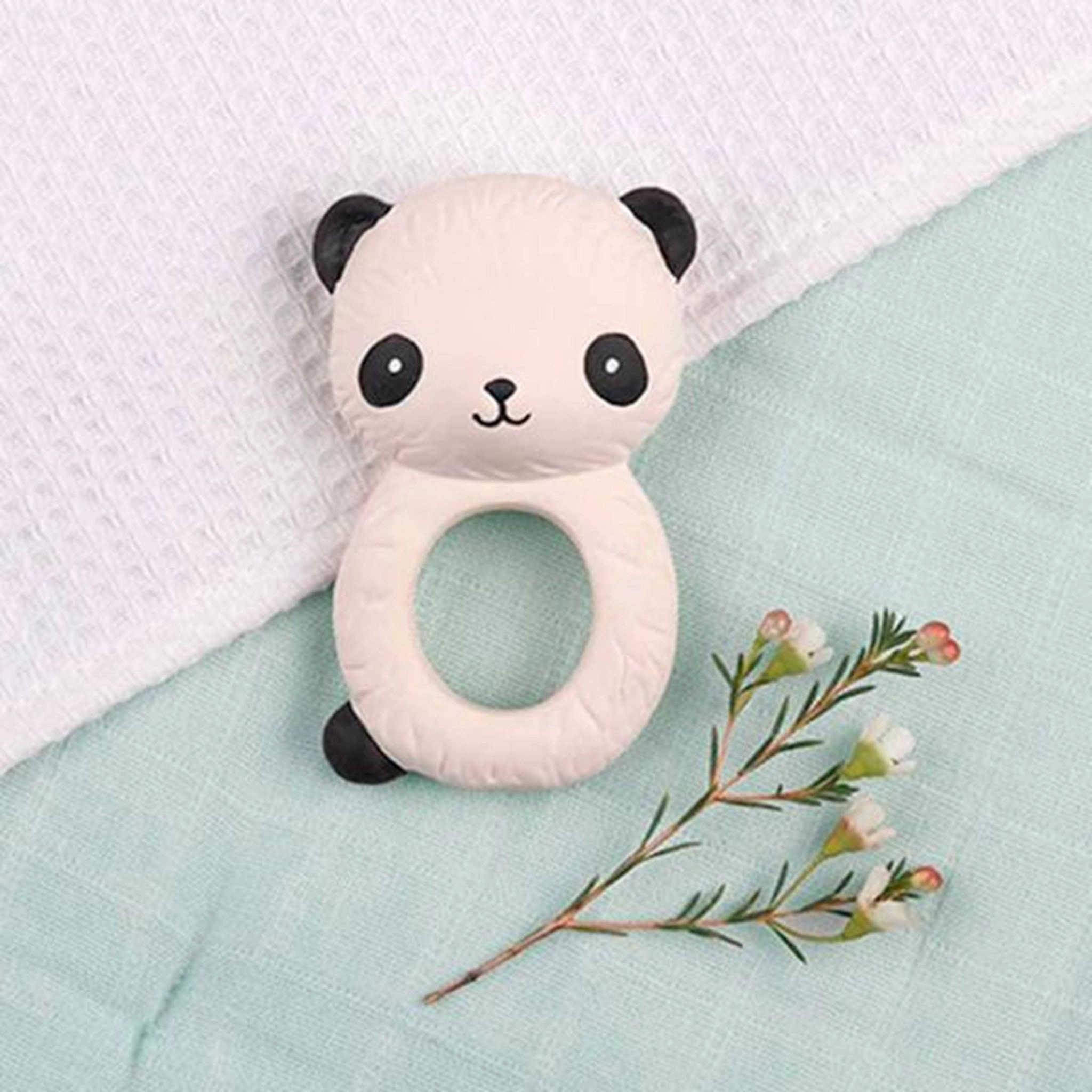 A Little Lovely Company Teether Ring Panda
