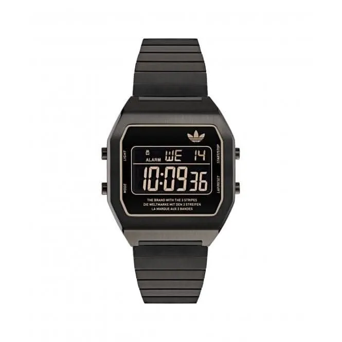 Adidas Digital Two Montre Unisexe en Acier Inoxydable Noir AOST24059