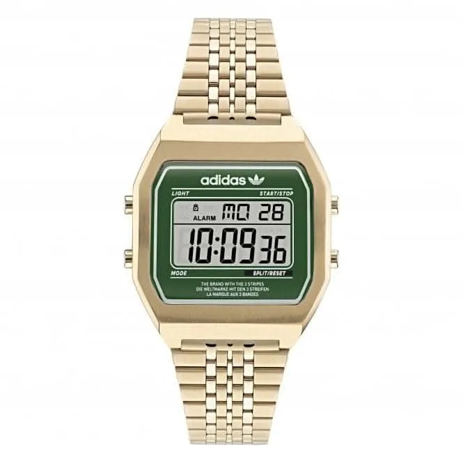Adidas Montre unisexe numérique deux tons or AOST22071