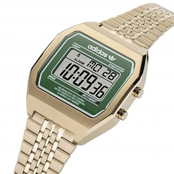 Adidas Montre unisexe numérique deux tons or AOST22071