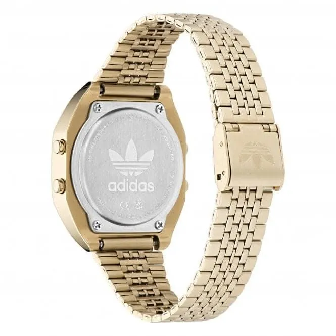 Adidas Montre unisexe numérique deux tons or AOST23555