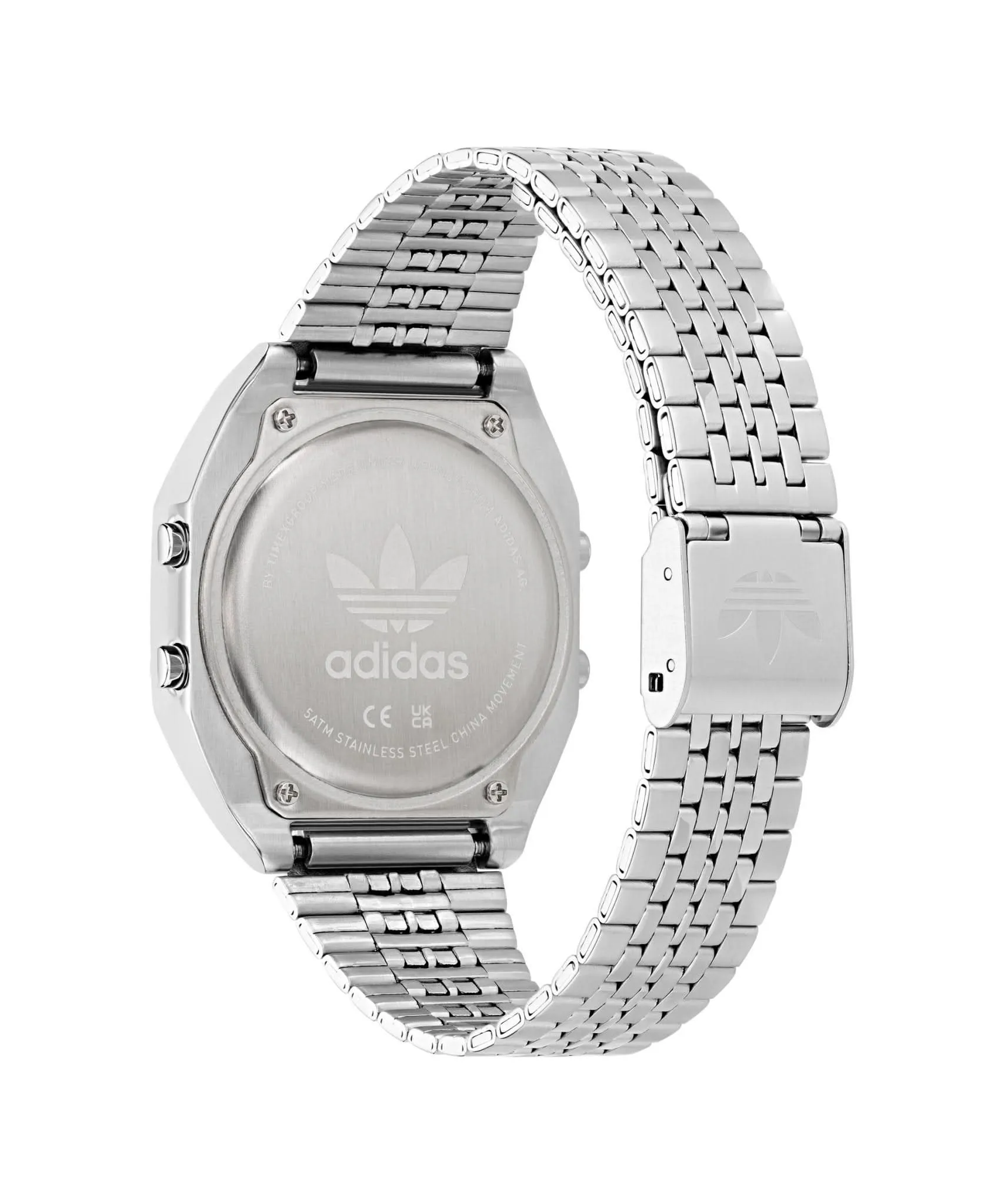 Adidas Montre unisexe numérique en acier inoxydable AOST22072