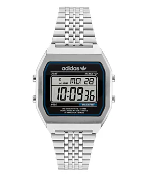 Adidas Montre unisexe numérique en acier inoxydable AOST22072