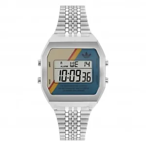 Adidas Montre Unisexe Numérique Deux en Acier Inoxydable AOST23556