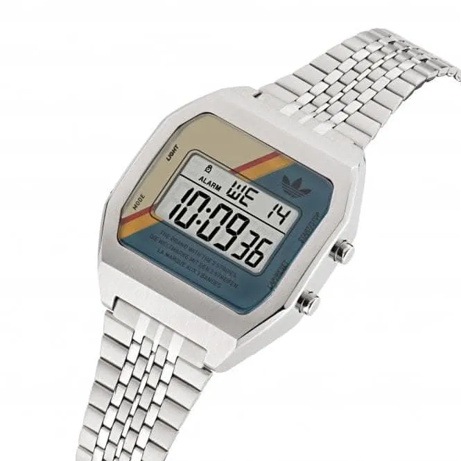 Adidas Montre Unisexe Numérique Deux en Acier Inoxydable AOST23556