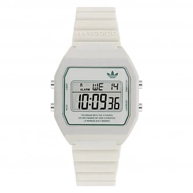 Adidas Montre numérique unisexe Two blanche AOST23557
