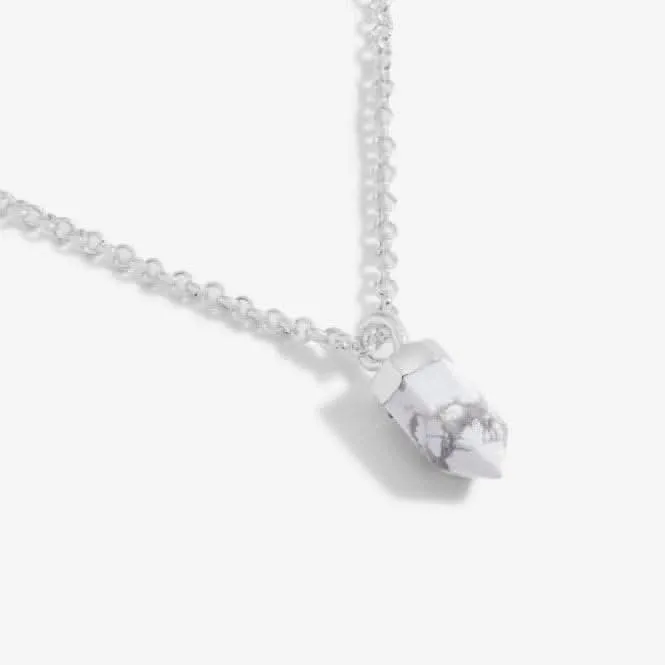 Collier Extensible en Argent avec Pierre d'Affirmation Howlite Karma 46cm 5265 Joma Jewellery