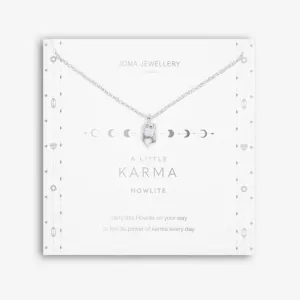 Collier Extensible en Argent avec Pierre d'Affirmation Howlite Karma 46cm 5265 Joma Jewellery