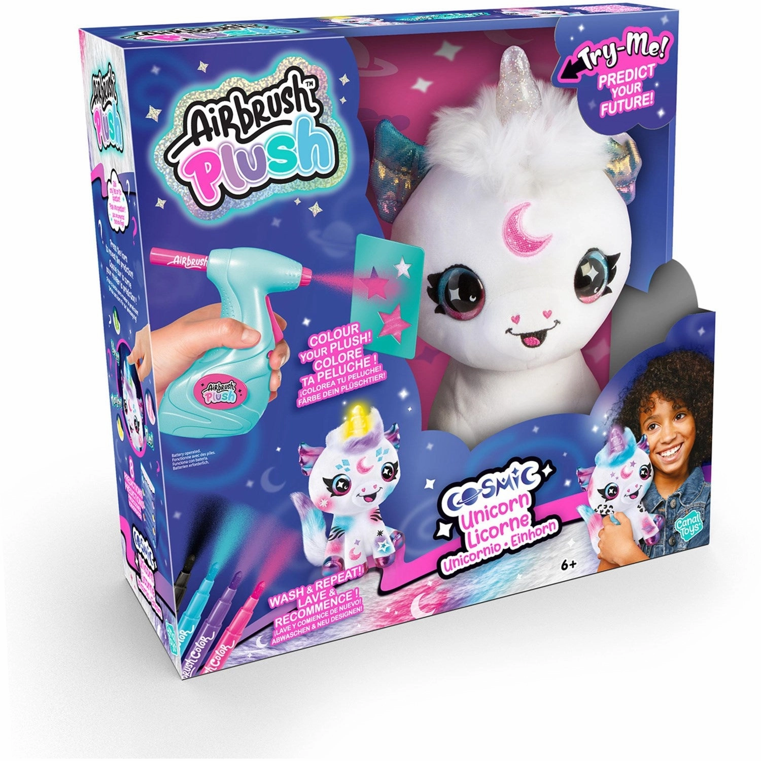 Airbrush Plush Cosmic Unicorn