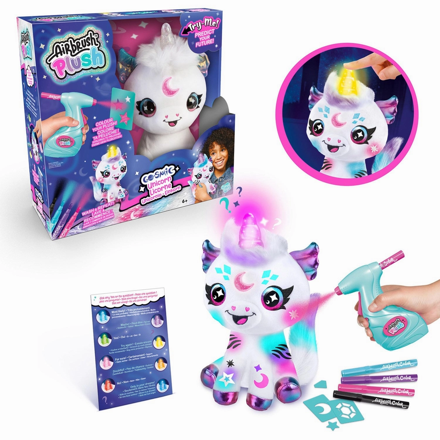 Airbrush Plush Cosmic Unicorn