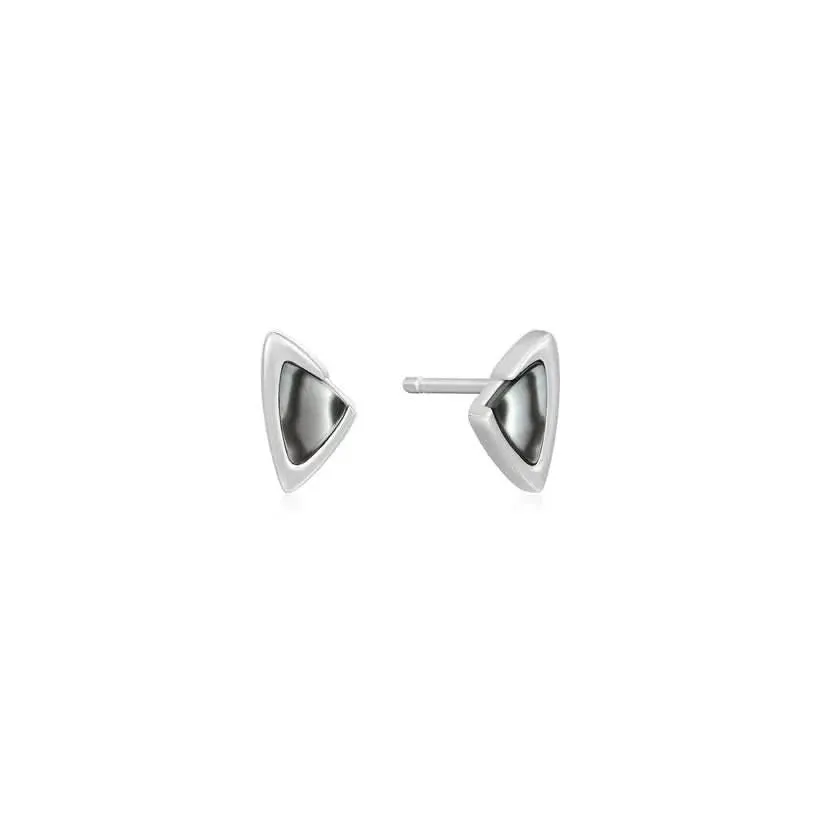 Ania Haie Flèche d'Argent Boucles d'Oreilles à Clous Nacre Noire E049-01H Bijoux Ania Haie
