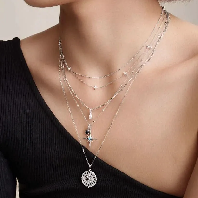 Ania Haie Charme en Onyx Noir Argenté et Nacre NC060-11H Bijoux Ania Haie