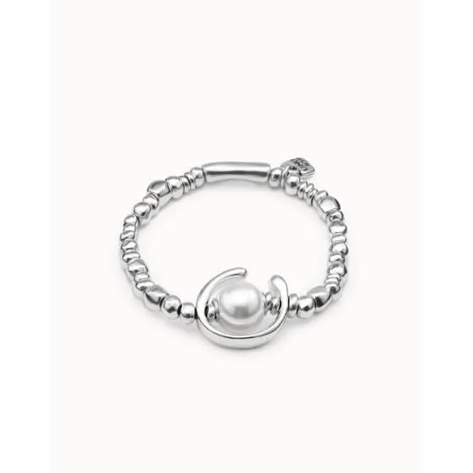 Another Round Oh Oh Oh ! Bracelet en Nacre Perle Métal Blanc Unode50 Bijoux et Accessoires