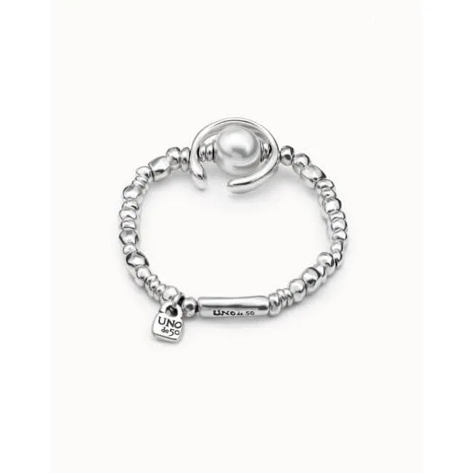 Another Round Oh Oh Oh ! Bracelet en Nacre Perle Métal Blanc Unode50 Bijoux et Accessoires