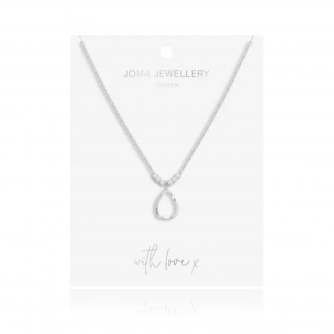 Arabella Collier Long Enveloppant en Forme de Larme Martelé 4878 Joma Jewellery
