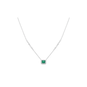 Collier en zirconium cubique émeraude de style Art Déco N4402 avec pavage Diamonfire Jewellery