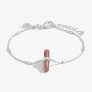 Bracelet Aura Rhodochrosite Bar en Argent 18cm   Prolongateur 3cm 6297 Joma Jewellery