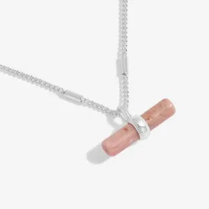 Collier Aura Rhodochrosite Bar en Argent 46cm   Prolongateur 5cm 6293 Joma Jewellery