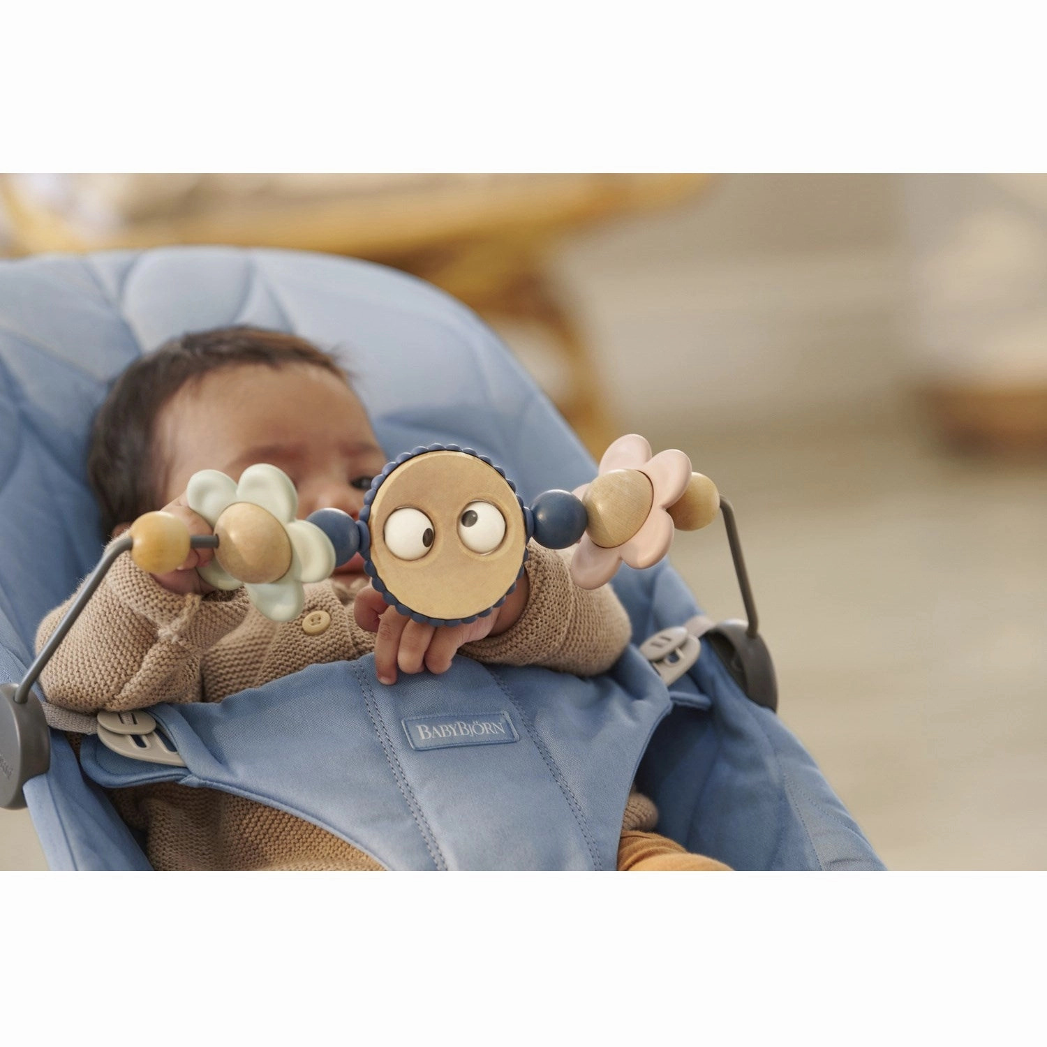 BabyBjrn Mischievous Eyes Pastel Toy For Bouncer