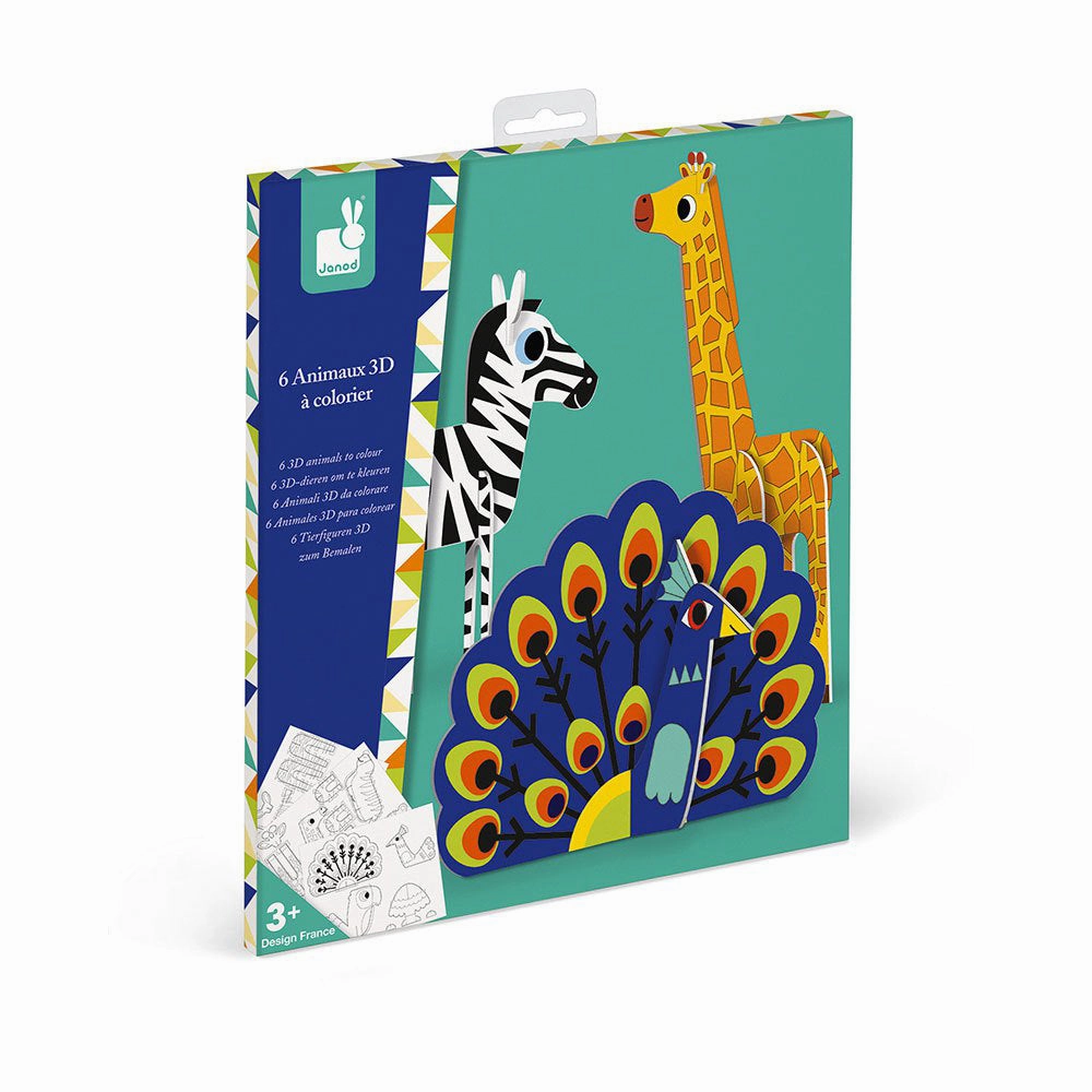 Babykids_Janod_Toys Janod 3D Animals To Color