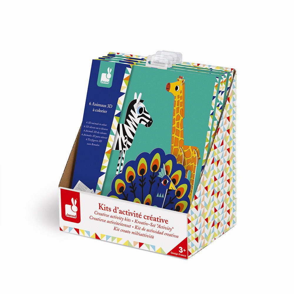 Babykids_Janod_Toys Janod 3D Animals To Color